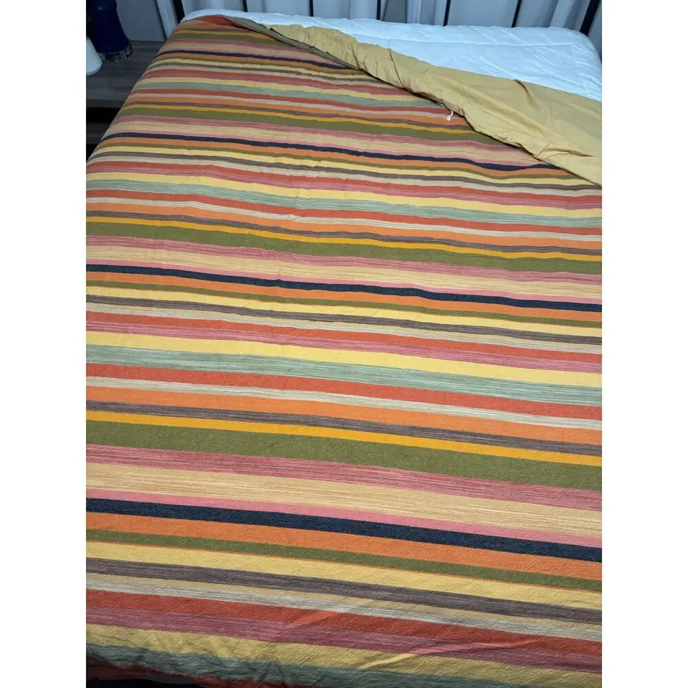Pottery Barn Foundations Logan Boho Stripe King Duvet Set